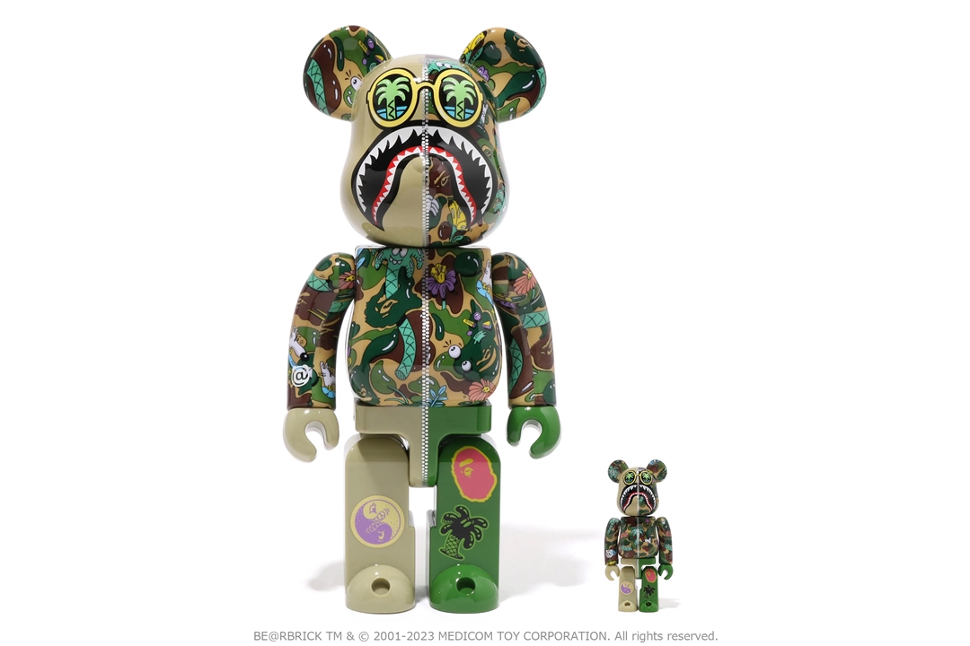 6/17 発売！BE@RBRICK × A BATHING APE × Steven Harrington SHARK 100% & 400% / 1000% (ベアブリック ア ベイシング エイプ)