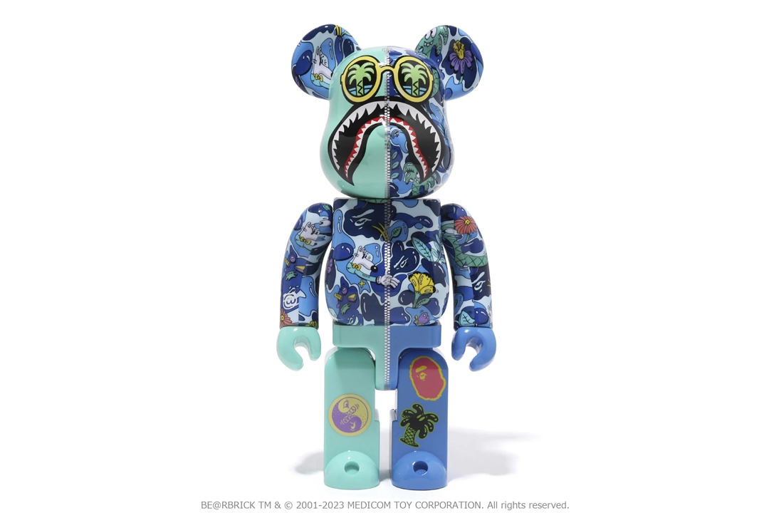 6/17 発売！BE@RBRICK × A BATHING APE × Steven Harrington SHARK 100% & 400% / 1000% (ベアブリック ア ベイシング エイプ)