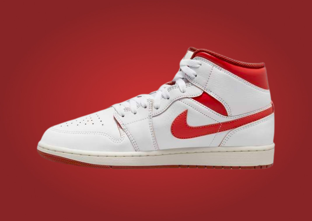 【2024年 2/14 発売】ナイキ エア ジョーダン 1 ミッド SE “ホワイト/デューンレッド” (NIKE AIR JORDAN 1 MID SE “White/Dune Red”) [FJ3458-160]