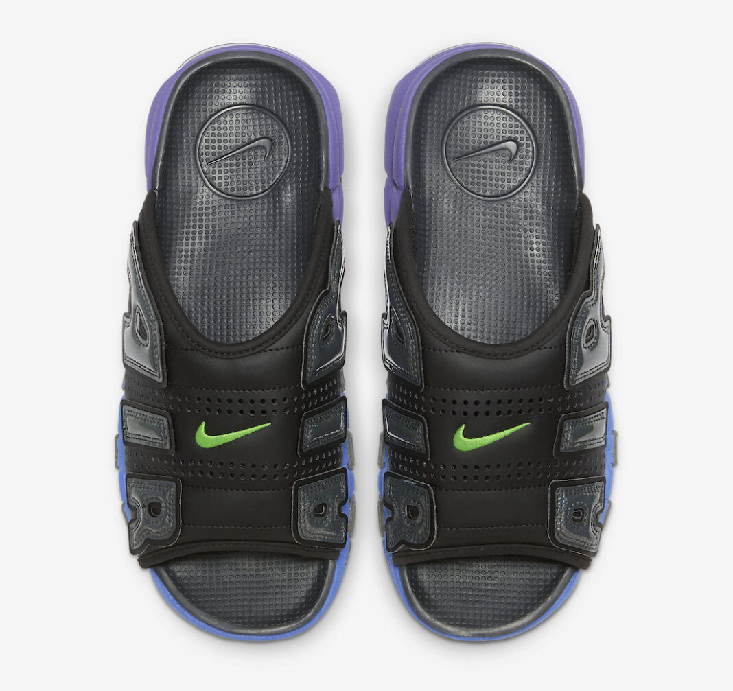 2023年 発売予定！ナイキ エア モア アップテンポ スライド “ブラック/グレー/ブルー/パープル” (NIKE AIR MORE UPTEMPO SLIDE “Black/Grey/Blue/Purple”) [FN8893-034]