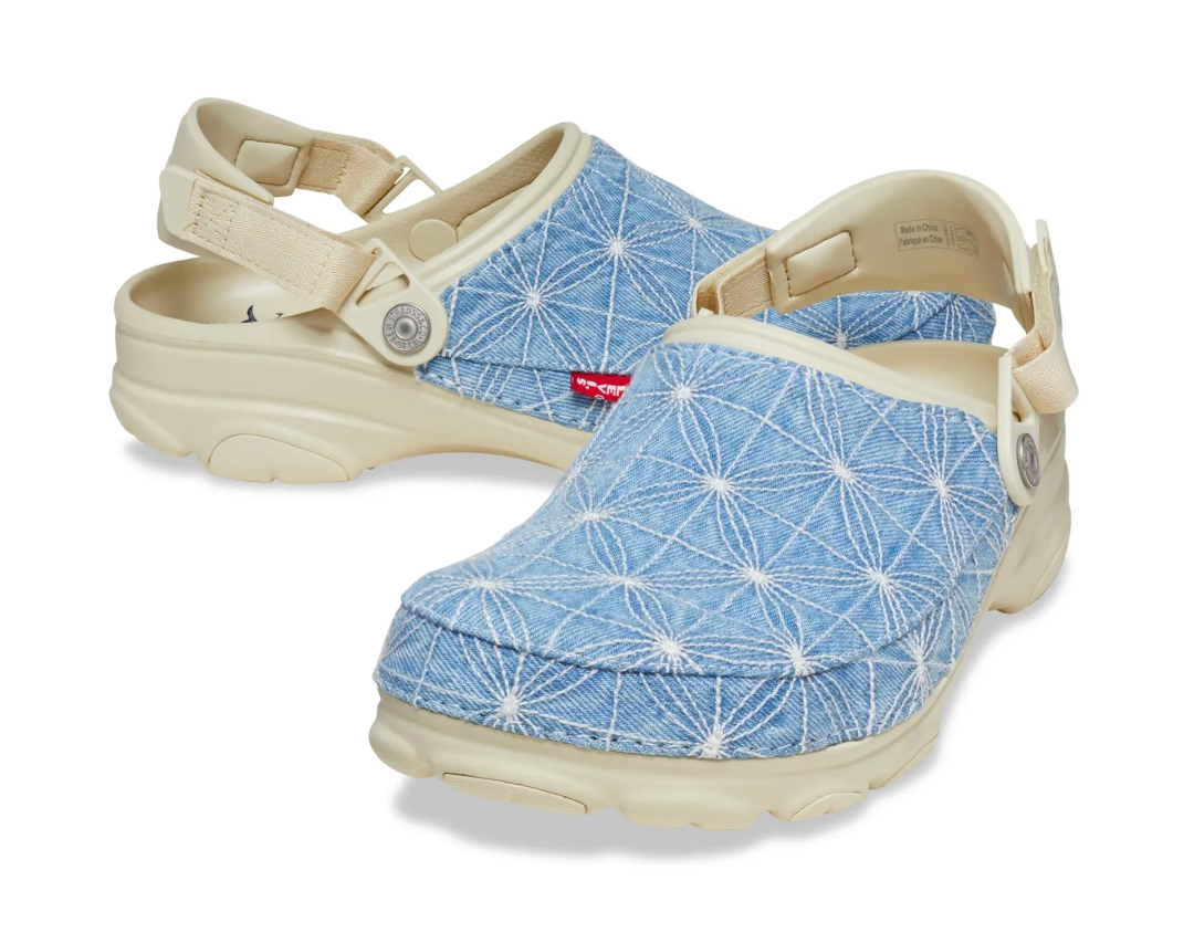 国内 9/20、9/22 発売予定！Levi’s × Crocs コラボ All-Terrain Clog Sashiko Denim ​(リーバイス クロックス) [208917-2Y2/208917-410]