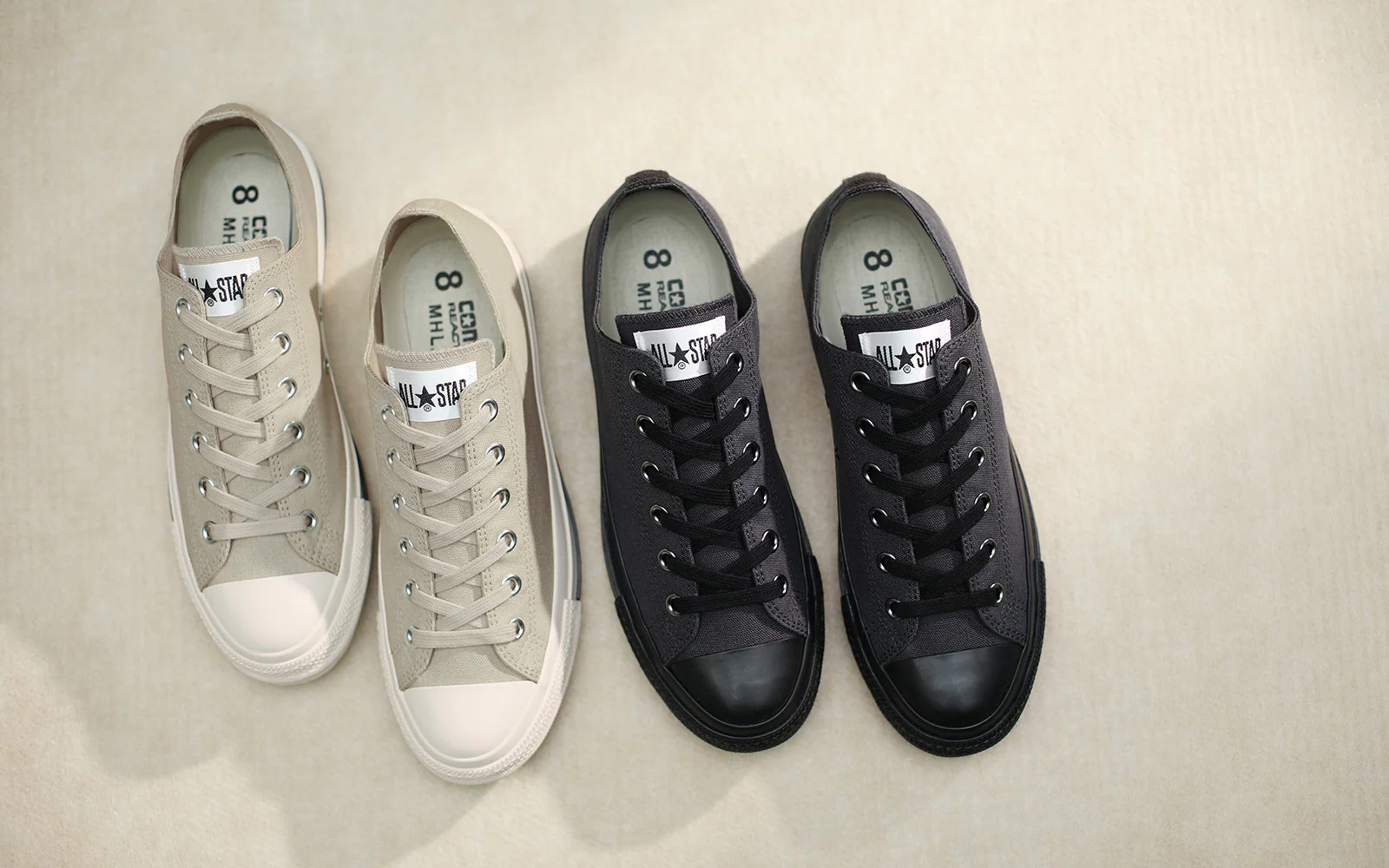 MHL. × CONVERSE ALL STAR Ⓡ OX “Pale Green/Anthracite” (エムエイチエル コンバース オールスター “ペールグリーン、アンスラサイト”)