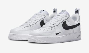 2023年 発売予定！ナイキ エア フォース 1 ロー “スウッシュオンスウッシュ/ホワイト/ブラック” (NIKE AIR FORCE 1 LOW “Swoosh On Swoosh/White/Black”) [FV1320-100]