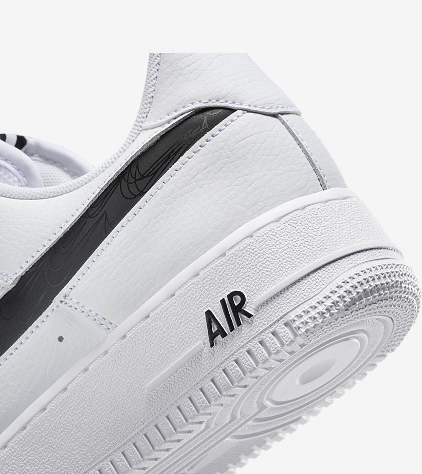 2023年 発売予定！ナイキ エア フォース 1 ロー “スウッシュオンスウッシュ/ホワイト/ブラック” (NIKE AIR FORCE 1 LOW “Swoosh On Swoosh/White/Black”) [FV1320-100]