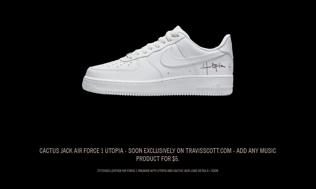 【海外 7/29 発売予定】CACTUS JACK NIKE AIR FORCE 1 LOW “UTOPIA/White” (カクタスジャック ナイキ エア フォース 1 ロー “ユートピア/ホワイト”)