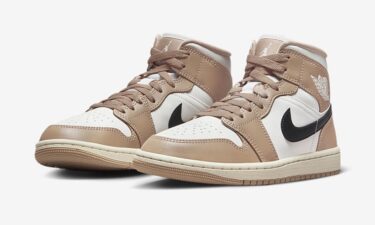 【国内 10/23 発売】ナイキ ウィメンズ エア ジョーダン 1 ミッド “セイル/デザート” (NIKE WMNS AIR JORDAN 1 MID “Sail/Desert”) [BQ6472-103]