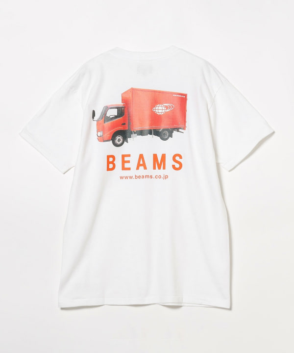 全国の店舗にBEAMSの商品を届けるオレンジ色のトラック、通称「ビームス号」がTシャツになって販売