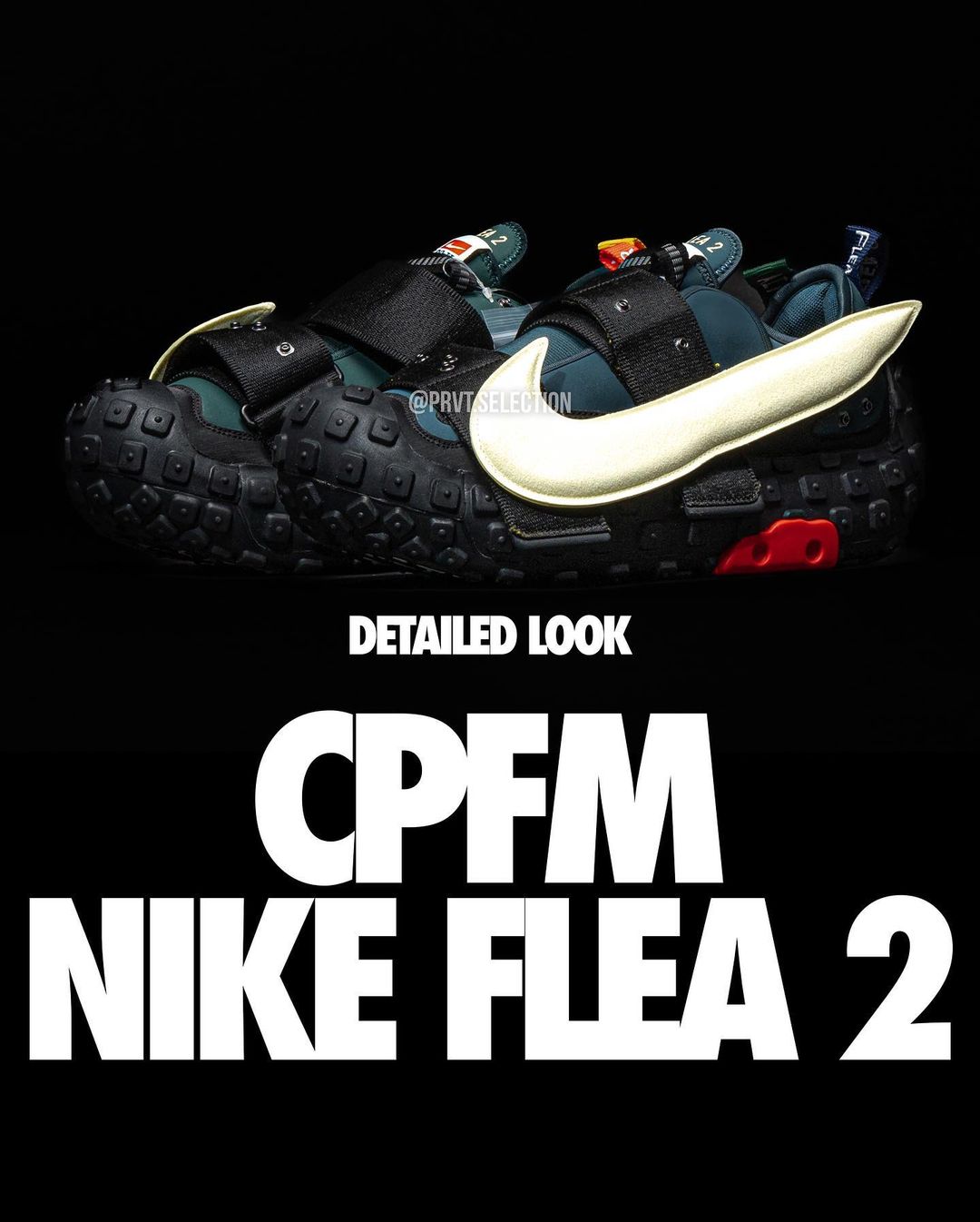 海外 10/18 発売予定！CPFM {CACTUS PLANT FLEA MARKET} × NIKE AIR FLEA 2 “Black/Faded Spruce” (カクタス プラント フリー マーケット ナイキ エア フリー 2) [DV7164-001/DV7164-300]