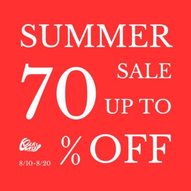 KicksWrapにて"最大70%OFF"の「SUMMER SALE」がが8/20 23:59 まで開催 (キックスラップ)