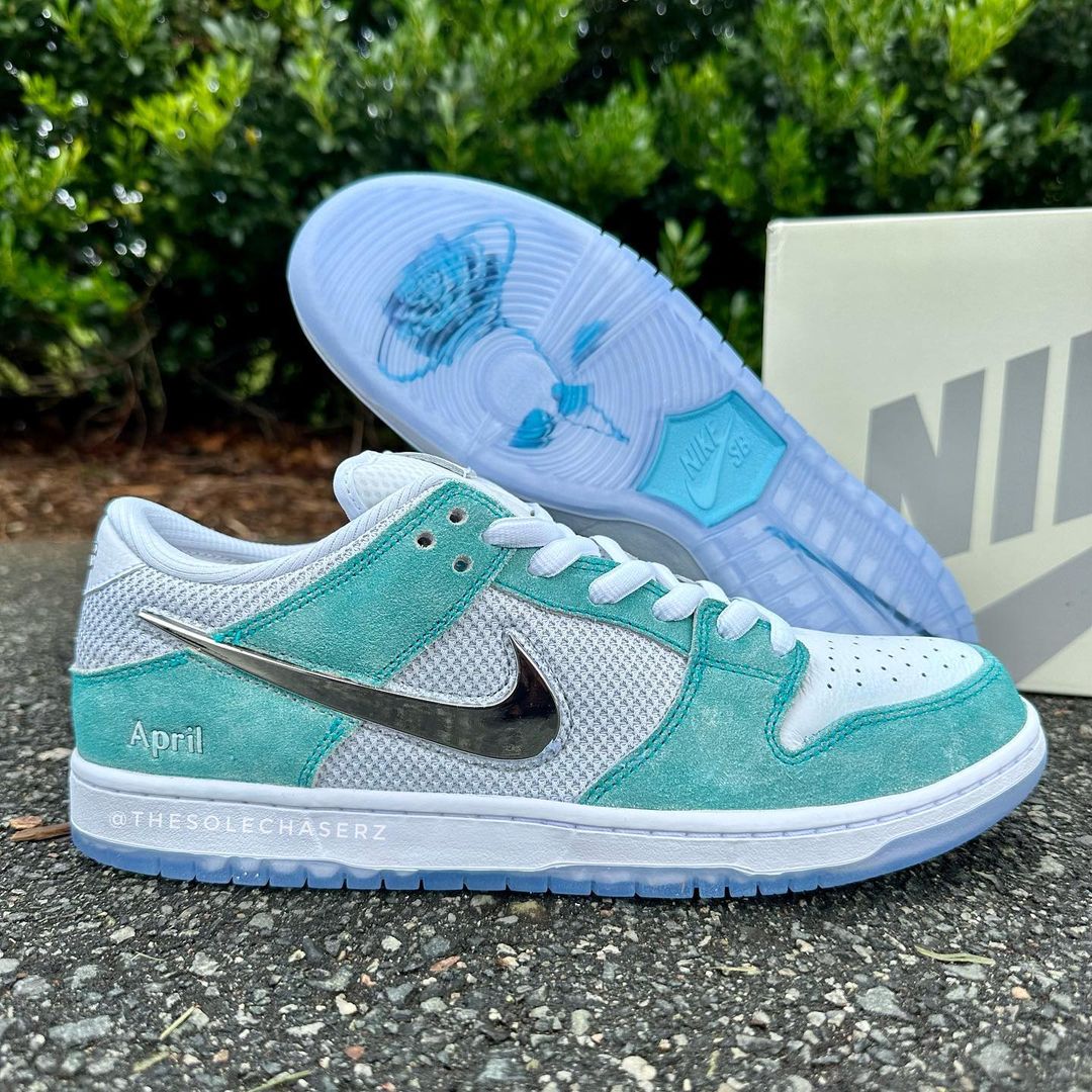 【国内 11/25、11/27 発売】April Skateboards x NIKE SB DUNK LOW “Turbo Green/Metallic Silver” (エイプリル スケートボード ナイキ SB ダンク ロー “ターボグリーン/メタリックシルバー”) [FQ8202-300/FQ8203-300/FD2562-400]