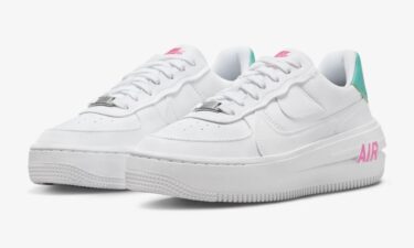 海外発売！ナイキ エア フォース 1 ロー プラットフォーム “ホワイト/ピンクブラスト” (NIKE AIR FORCE 1 LOW PLTAFORM/PLT.AF.ORM “White/Pink Blast”) [FN7180-100]