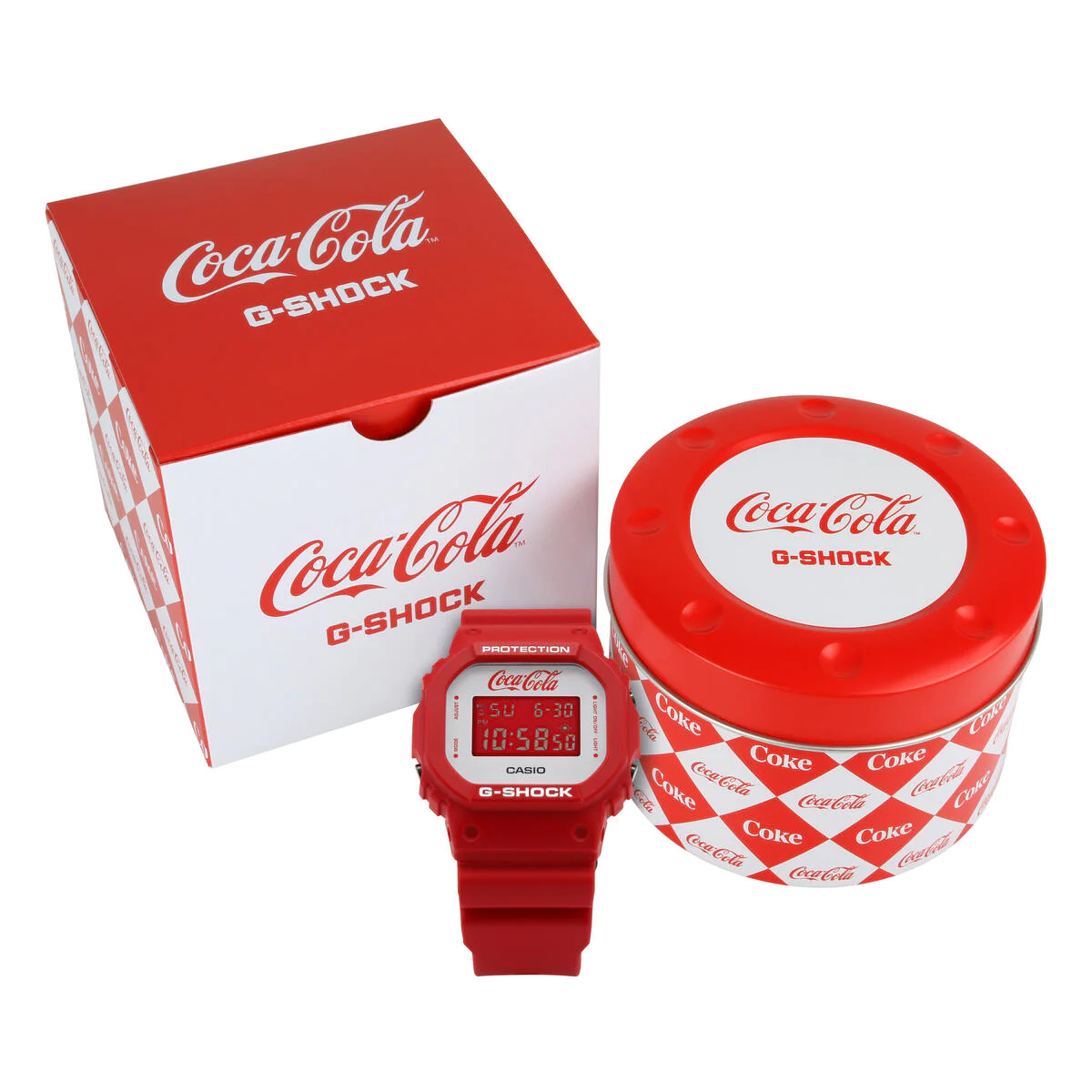 海外発売！Coca-Cola x G-SHOCK DW6900CC23-3/DW5600CC23-4 (コカコーラ Gショック ジーショック)