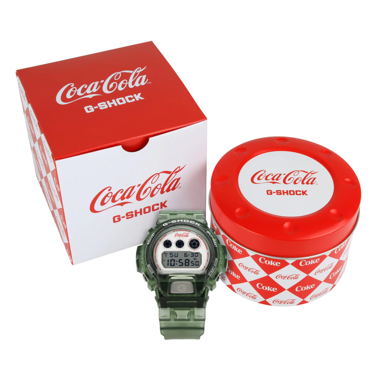 海外発売！Coca-Cola x G-SHOCK DW6900CC23-3/DW5600CC23-4 (コカコーラ Gショック ジーショック)