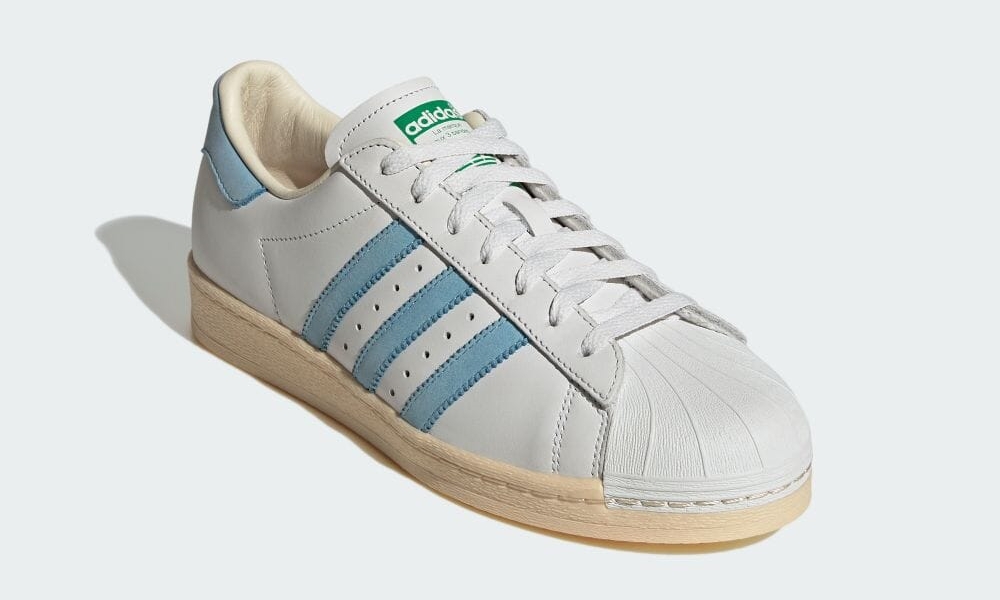 【国内 8/10 発売】アディダス オリジナルス スーパースター 82 “クリスタルホワイト/クリアブルー/グリーン” (adidas Originals SUPERSTAR 82 “White/Blue/Green”) [ID2151]