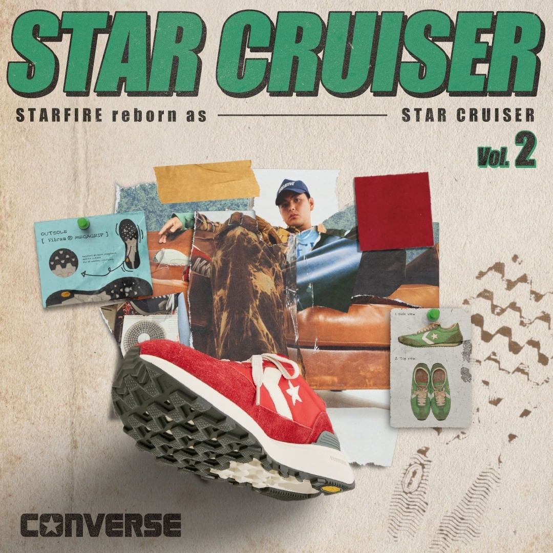 【国内 8/25 発売予定】1977年発売のランシューSTARFIREを日本製でアップデートした、CONVERSE STARFIRESC J (コンバース スターファイヤーエスシー “レッド/グレイ/ブラック”)