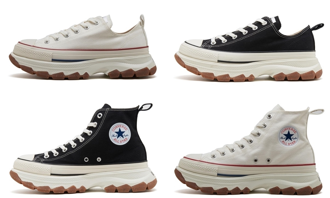 【国内 8/18 発売】ガムカラーのボリュームソールが印象的な新色 CONVERSE ALL STAR (R) TREKWAVE OX/HI (コンバース オールスター トレックウエーブ)