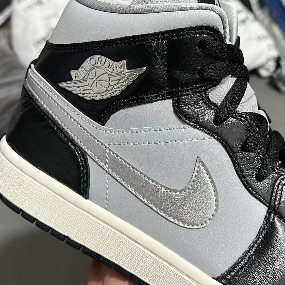 【リーク】ナイキ エア ジョーダン 1 ミッド “グレー/ブラック/シルバー” (NIKE AIR JORDAN 1 MID “Grey/Black/Silver”)