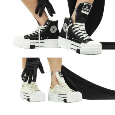 海外 9/8 発売！Rick Owens Drkshdw × CONVERSE DBL DRKSTAR (リック・オウエンス・ダークシャドウ コンバース)