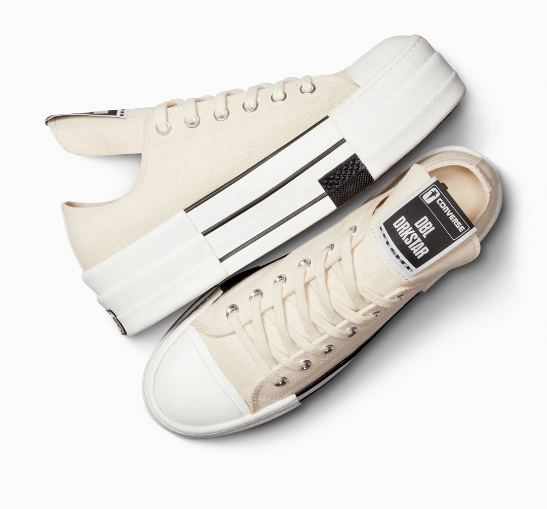 海外 9/8 発売！Rick Owens Drkshdw × CONVERSE DBL DRKSTAR (リック・オウエンス・ダークシャドウ コンバース)