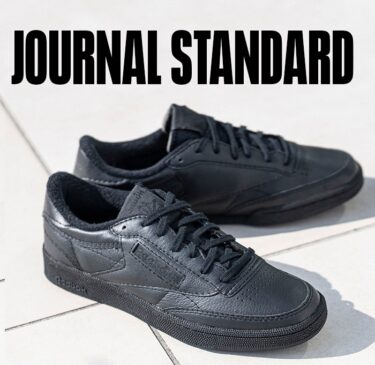 リーボック × ジャーナルスタンダード クラブシー 85 ヴィンテージ “ブラック/ホワイト” (REEBOK JOURNAL STANDARD CLUB C 85 VINTAGE “Black/White”) [ID0067]