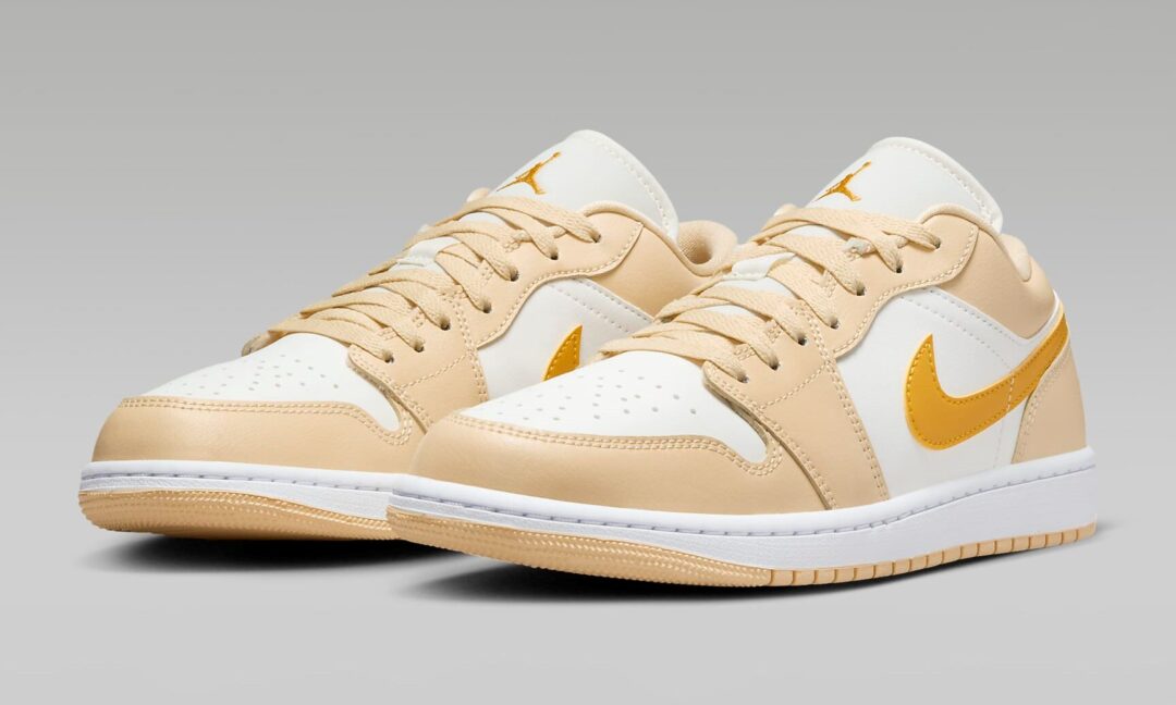 【2024年 2/28 発売】ナイキ ウィメンズ エア ジョーダン 1 ロー “セイル/ベージュ/イエローオークル” (NIKE WMNS AIR JORDAN 1 LOW “Sail/Beige/Yellow Ochre”) [DC0774-170]