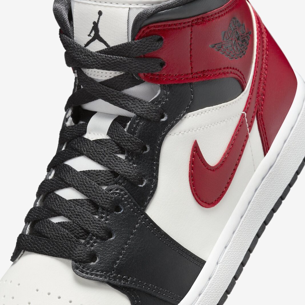 【2024年 3/13  発売】ナイキ ウィメンズ エア ジョーダン 1 ミッド “ブラックトゥ” (NIKE WMNS AIR JORDAN 1 MID “Black Toe”) [BQ6472-160]