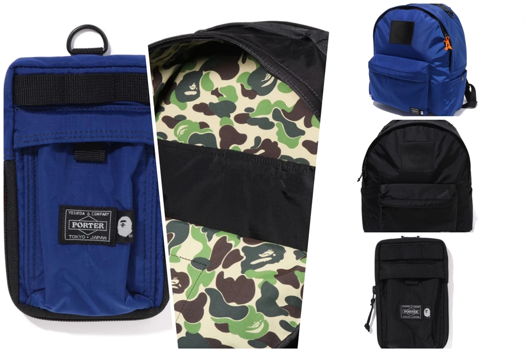 A BATHING APE × PORTER コラボ最新作！「DAYPACK/MINI BAG」が9/23 発売 (ア ベイシング エイプ ポーター)