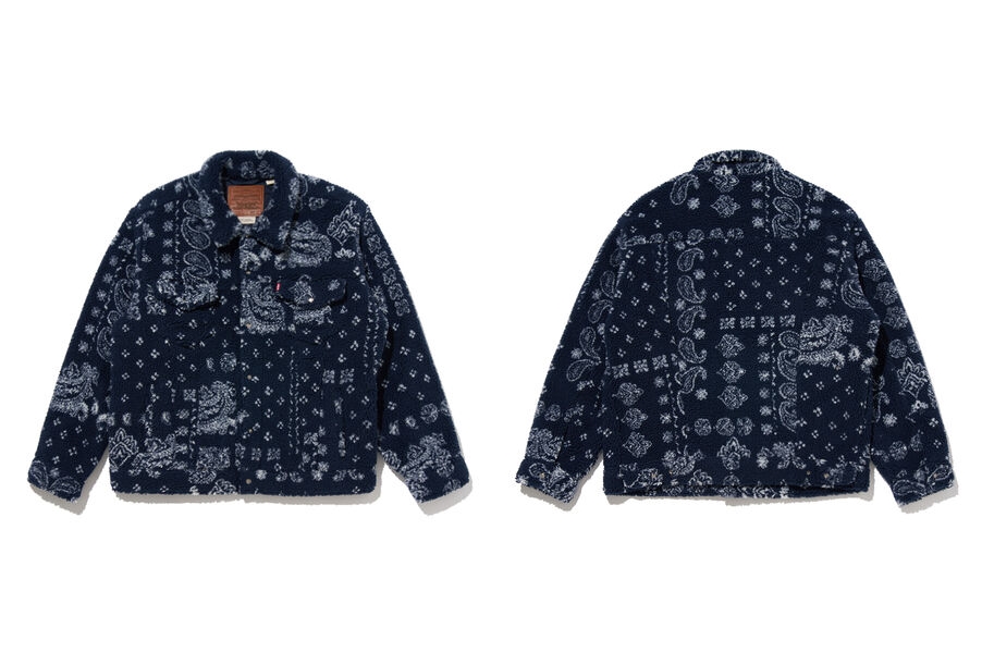 リーバイス リラックスフィット シェルパトラッカージャケット "バンダナプリント" (Levi’s Sherpa Trucker Jacket "BANDANA PRINT")