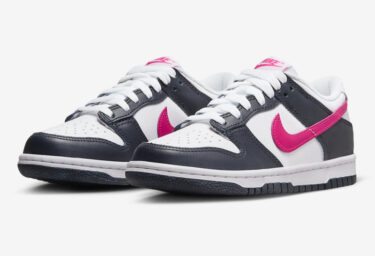 2023年 発売予定！ナイキ GS ダンク ロー “ホワイト/ダークオブシディアン/フィアスピンク” (NIKE GS DUNK LOW “White/Dark Obsidian/Fierce Pink”) [FB9109-401]