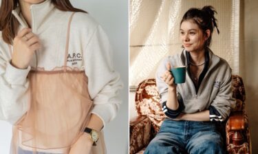 【フリークスストアでしか手に入らないスペシャル仕様】A.P.C. × FREAK’S STORE 別注ハーフジップスウェット (アーペーセー TOP DEMI-ZIP)