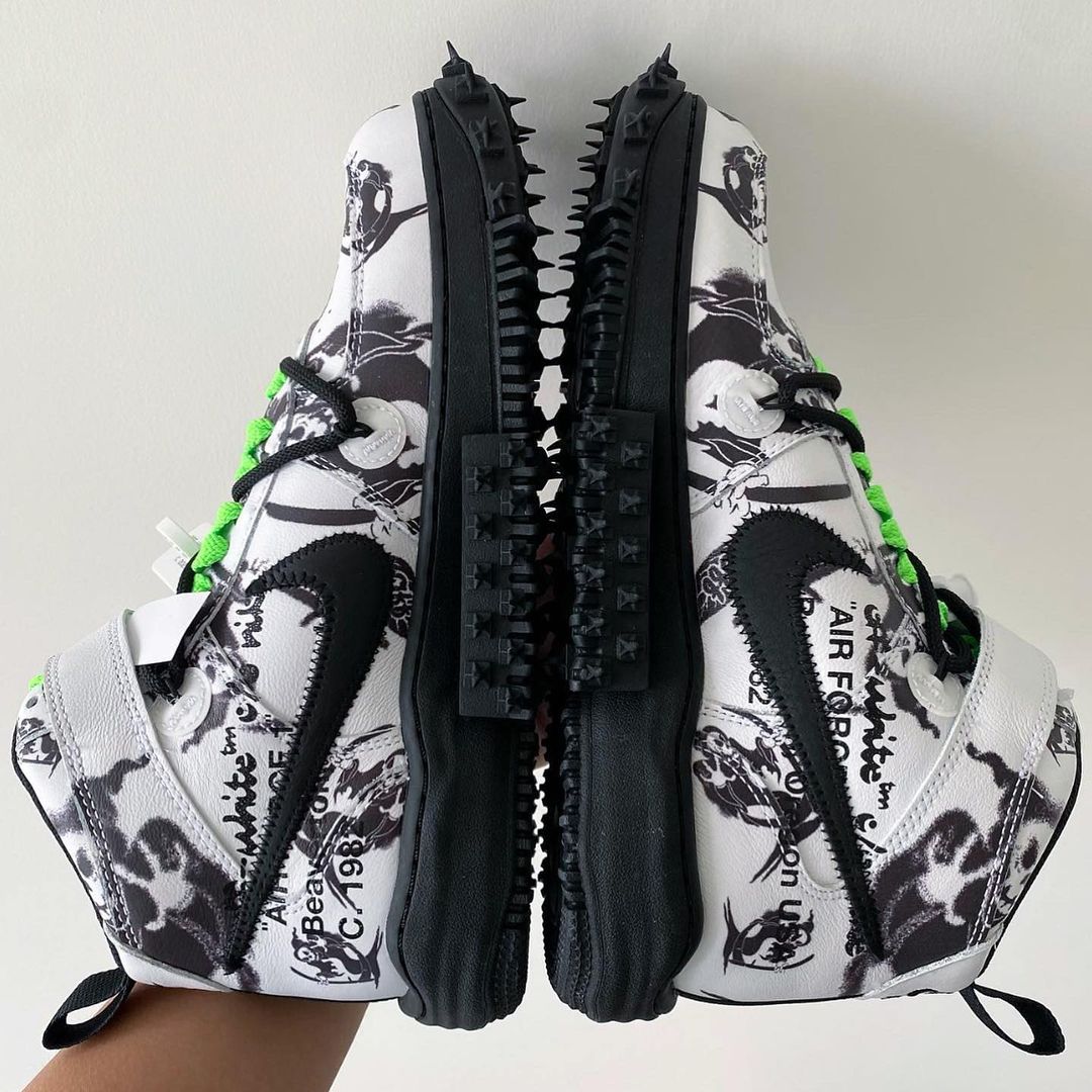 OFF-WHITE x NIKE AIR FORCE 1 MID SP “White/Graffiti/Neon Green” (オフホワイト ナイキ エア フォース 1 ミッド SP “ホワイト/グラフィティ/ネオングリーン”)