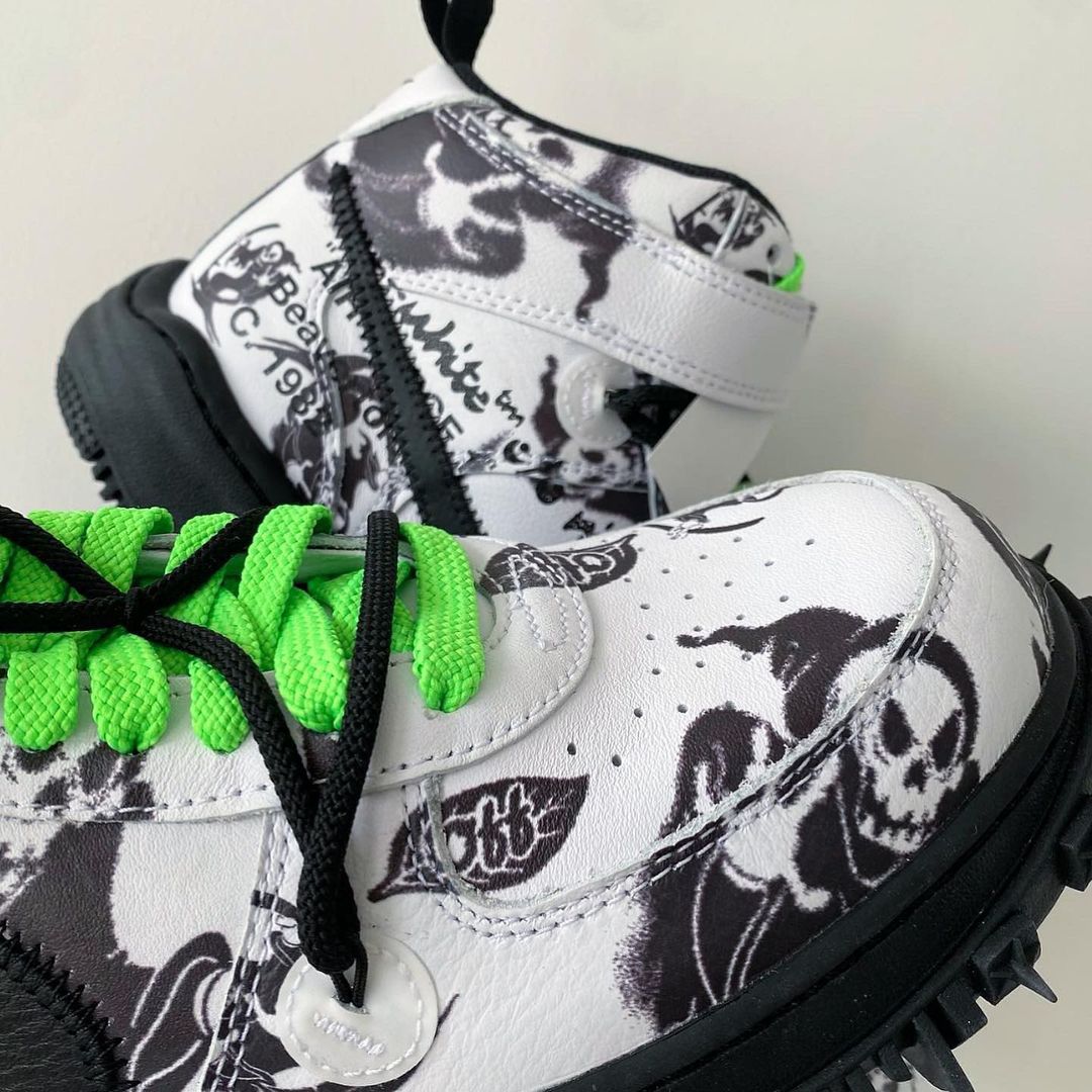 OFF-WHITE x NIKE AIR FORCE 1 MID SP “White/Graffiti/Neon Green” (オフホワイト ナイキ エア フォース 1 ミッド SP “ホワイト/グラフィティ/ネオングリーン”)