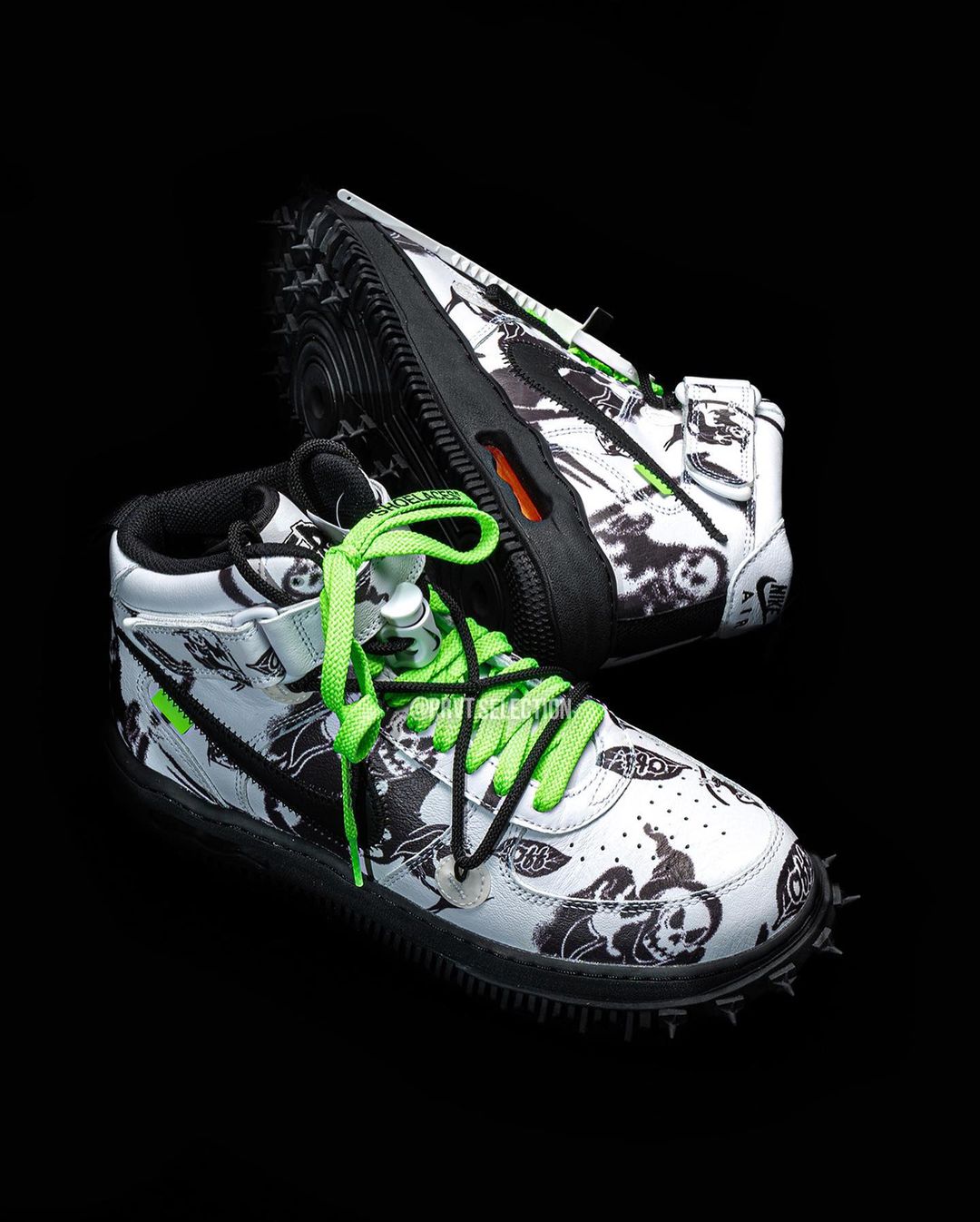 OFF-WHITE x NIKE AIR FORCE 1 MID SP “White/Graffiti/Neon Green” (オフホワイト ナイキ エア フォース 1 ミッド SP “ホワイト/グラフィティ/ネオングリーン”)