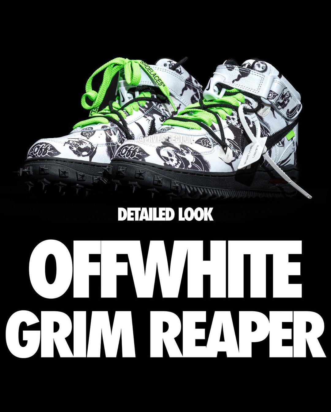 OFF-WHITE x NIKE AIR FORCE 1 MID SP “White/Graffiti/Neon Green” (オフホワイト ナイキ エア フォース 1 ミッド SP “ホワイト/グラフィティ/ネオングリーン”)