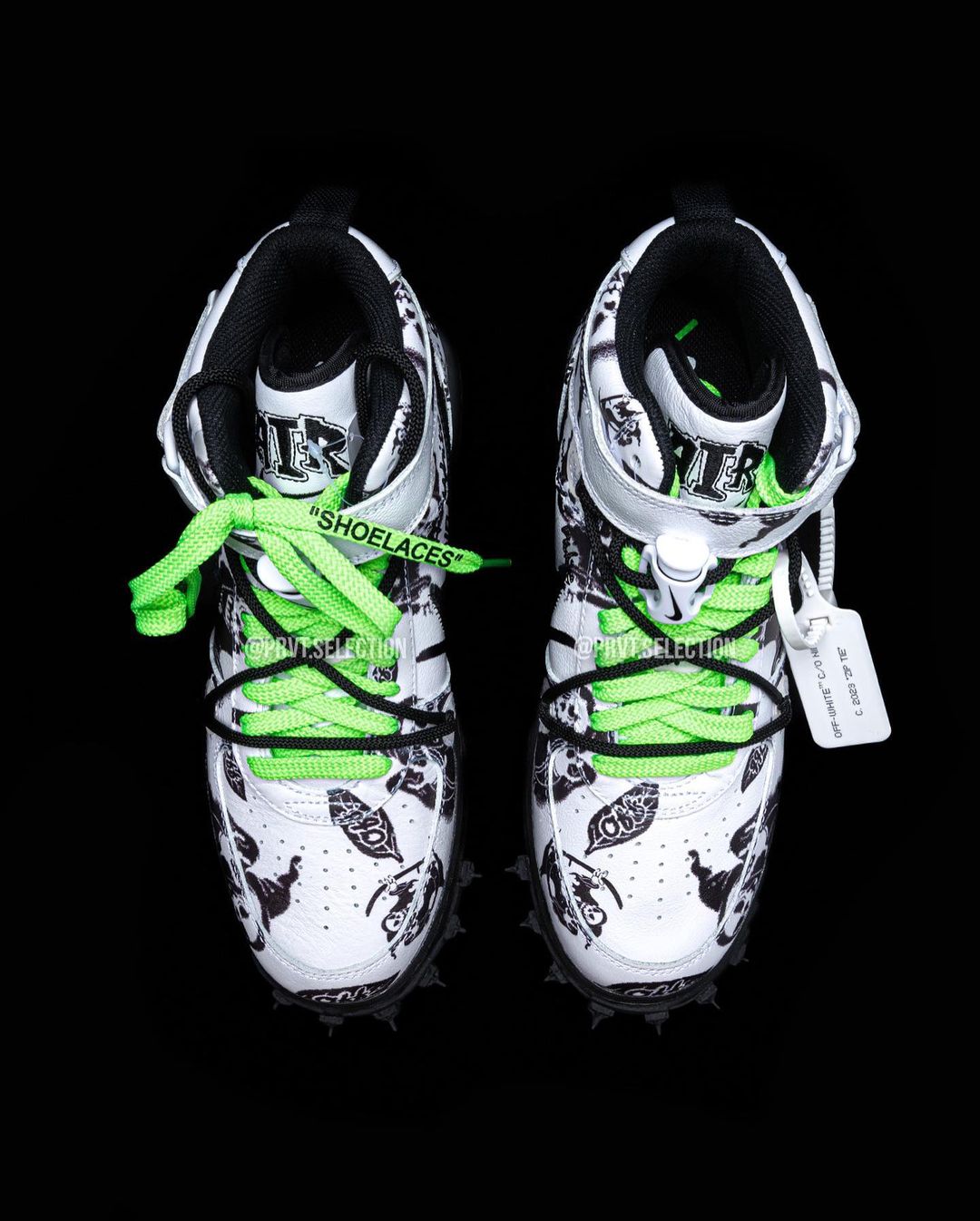 OFF-WHITE x NIKE AIR FORCE 1 MID SP “White/Graffiti/Neon Green” (オフホワイト ナイキ エア フォース 1 ミッド SP “ホワイト/グラフィティ/ネオングリーン”)