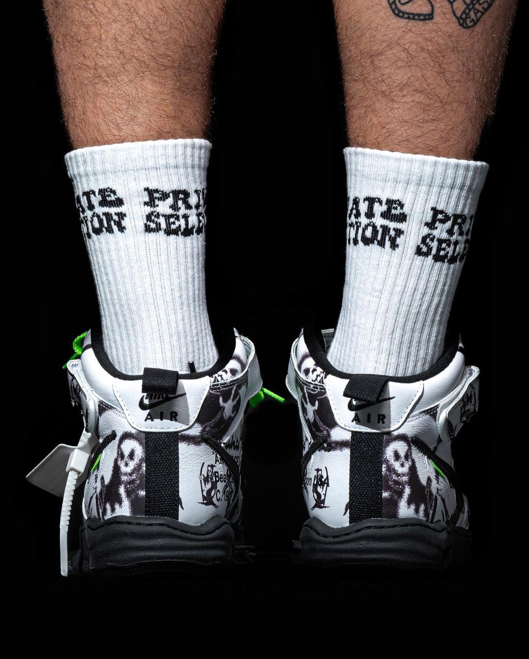 OFF-WHITE x NIKE AIR FORCE 1 MID SP “White/Graffiti/Neon Green” (オフホワイト ナイキ エア フォース 1 ミッド SP “ホワイト/グラフィティ/ネオングリーン”)