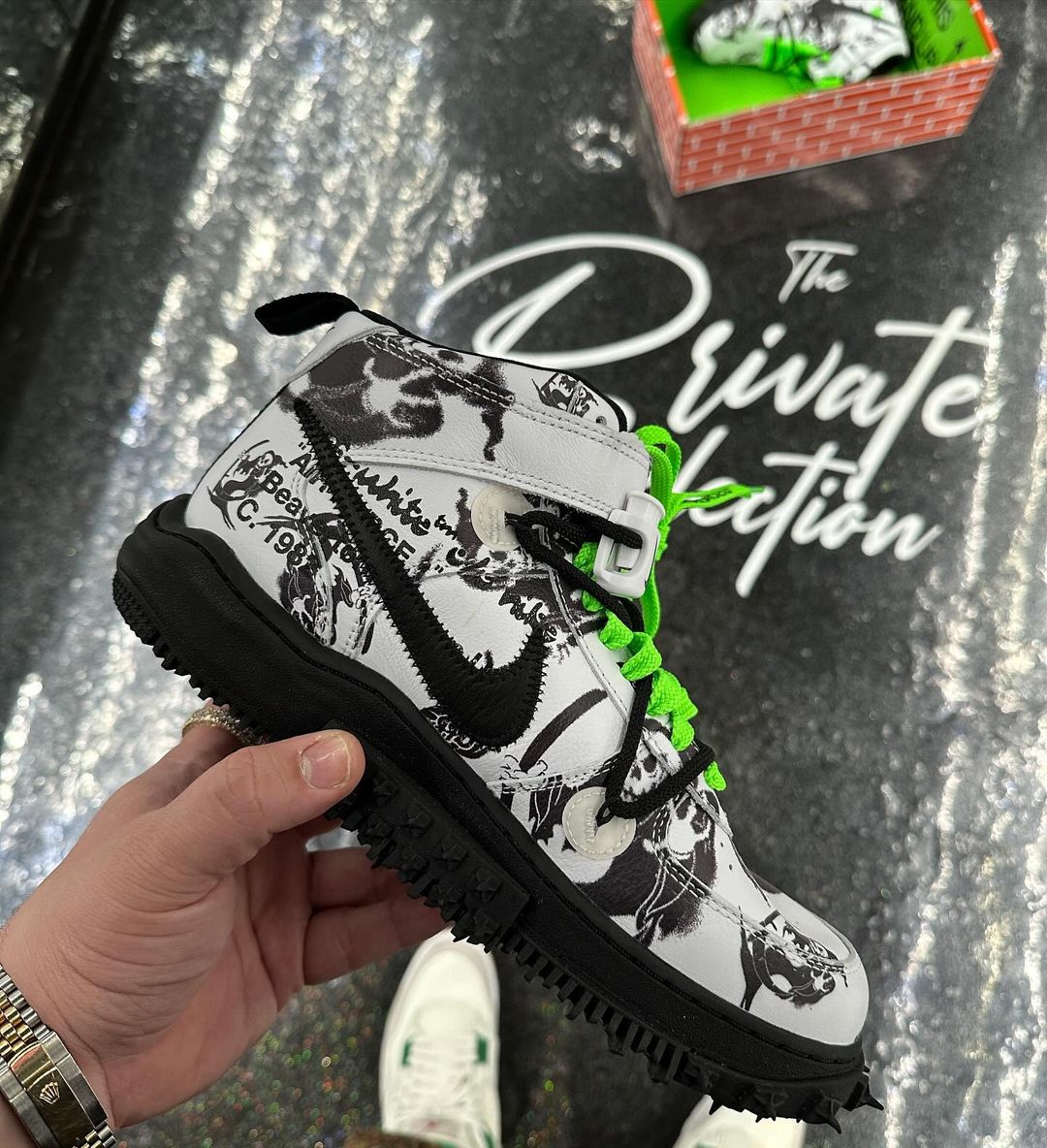 OFF-WHITE x NIKE AIR FORCE 1 MID SP “White/Graffiti/Neon Green” (オフホワイト ナイキ エア フォース 1 ミッド SP “ホワイト/グラフィティ/ネオングリーン”)