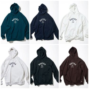 NAUTICA “Felt Patch Arch Logo Sweat Hoodie” (ノーティカ “フェルト パッチ アーチロゴ フーディ”)