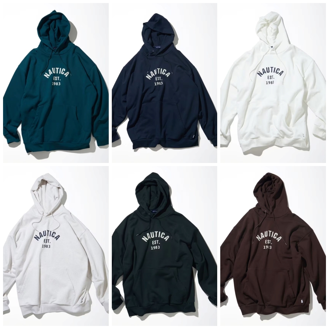 NAUTICA "Felt Patch Arch Logo Sweat Hoodie" (ノーティカ "フェルト パッチ アーチロゴ フーディ")