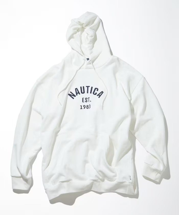 NAUTICA “Felt Patch Arch Logo Sweat Hoodie” (ノーティカ “フェルト パッチ アーチロゴ フーディ”)