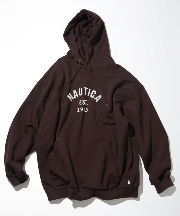 NAUTICA “Felt Patch Arch Logo Sweat Hoodie” (ノーティカ “フェルト パッチ アーチロゴ フーディ”)