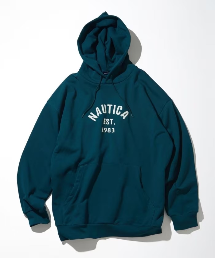 NAUTICA “Felt Patch Arch Logo Sweat Hoodie” (ノーティカ “フェルト パッチ アーチロゴ フーディ”)