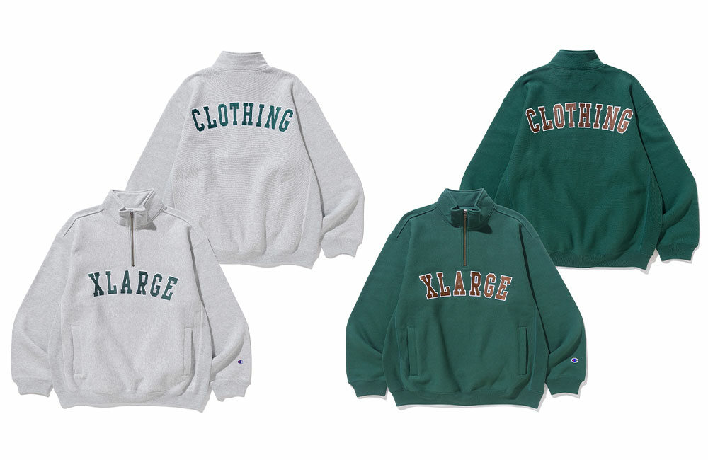 XLARGE × Champion コラボレーション最新作のREVERSE WEAVE スウェット3型が10/28 発売 ​(エクストララージ チャンピオン)