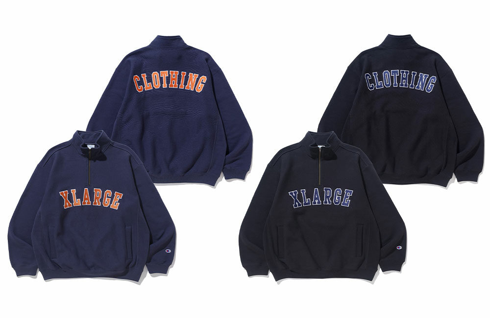 XLARGE × Champion コラボレーション最新作のREVERSE WEAVE スウェット3型が10/28 発売 ​(エクストララージ チャンピオン)