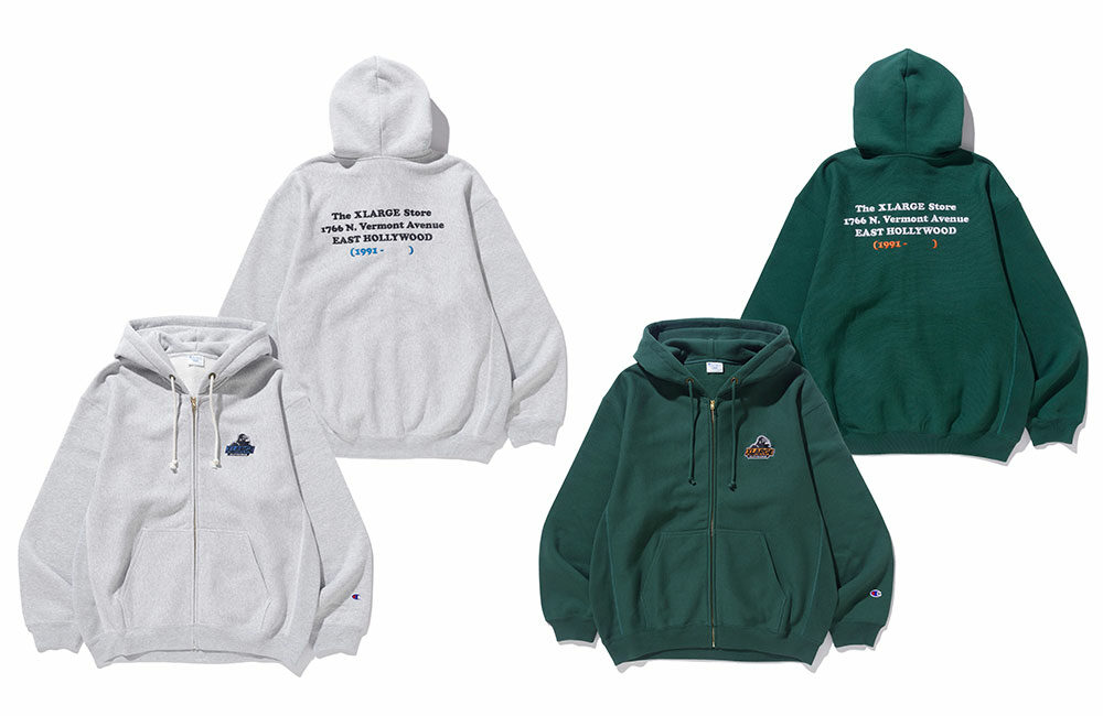 XLARGE × Champion コラボレーション最新作のREVERSE WEAVE スウェット3型が10/28 発売 ​(エクストララージ チャンピオン)