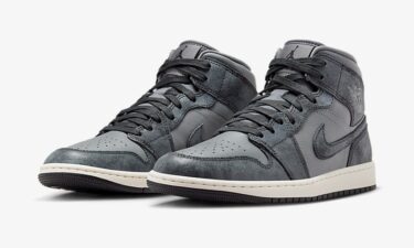 【2024年 2/9 発売】ナイキ エア ジョーダン 1 ミッド “ディストレステッドグレー” (NIKE AIR JORDAN 1 MID “Distressed Grey”) [FJ3448-001]