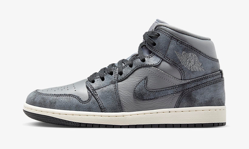 【2024年 2/9 発売】ナイキ エア ジョーダン 1 ミッド “ディストレステッドグレー” (NIKE AIR JORDAN 1 MID “Distressed Grey”) [FJ3448-001]
