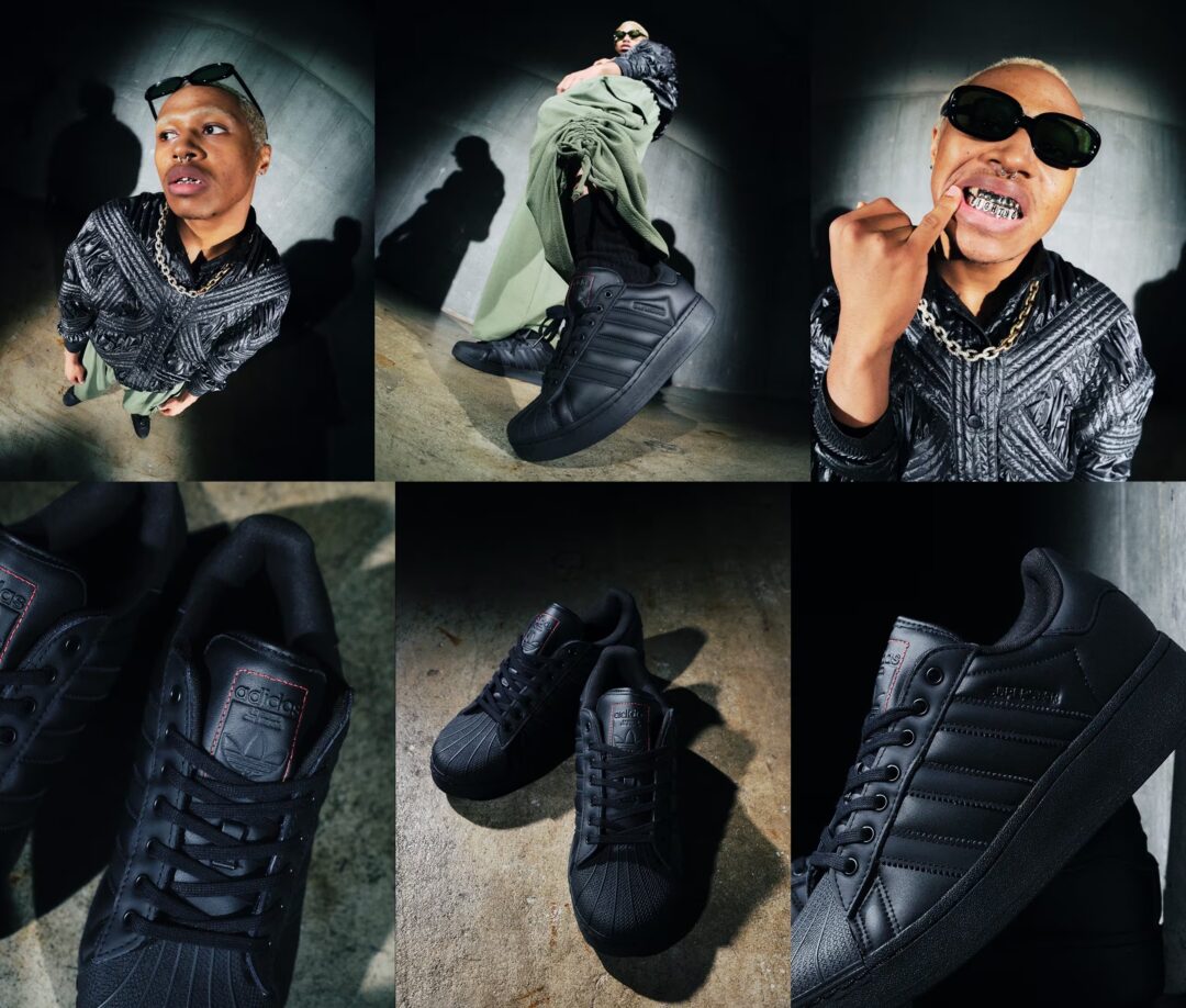 【国内 10/21 発売】atmos × adidas Originals SUPERSTAR XLG “Black” (アトモス アディダス オリジナルス スーパースター “ブラック”) [IF6290]