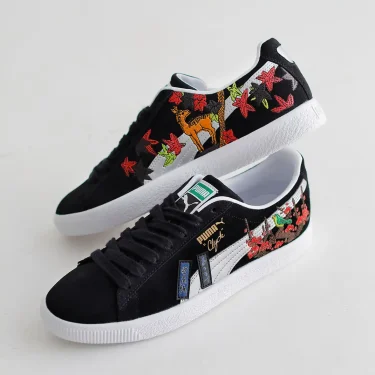 【国内 10/28 発売】atmos × Shido Akama × PUMA CLYDE “Hanafuda” (アトモス 赤間紫動 プーマ クライド “花札”)