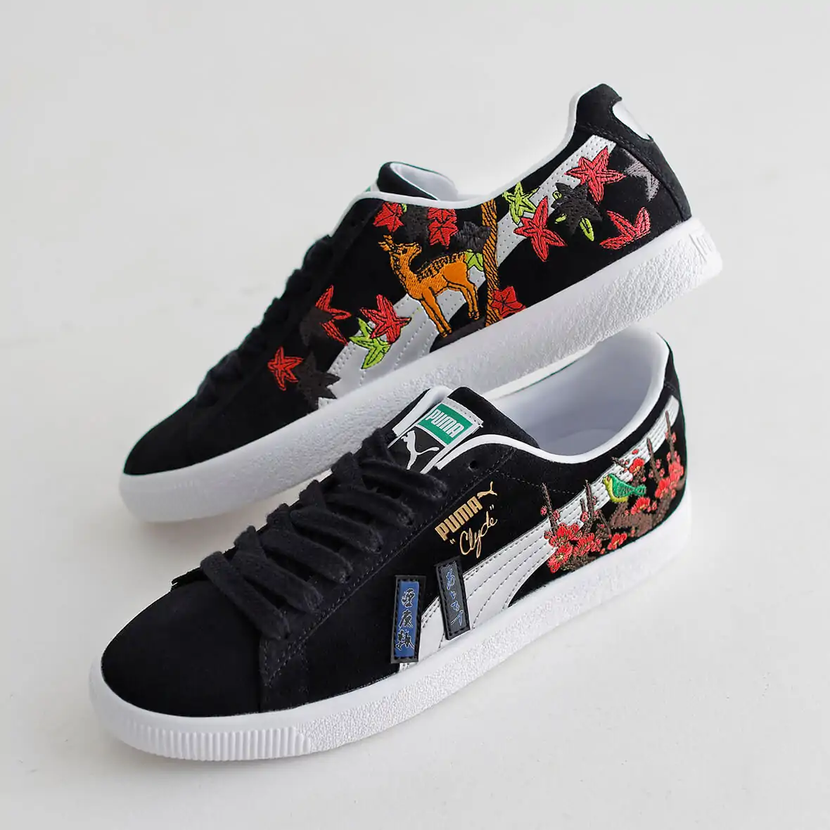 国内 10/28 発売】atmos × Shido Akama × PUMA CLYDE “Hanafuda ...